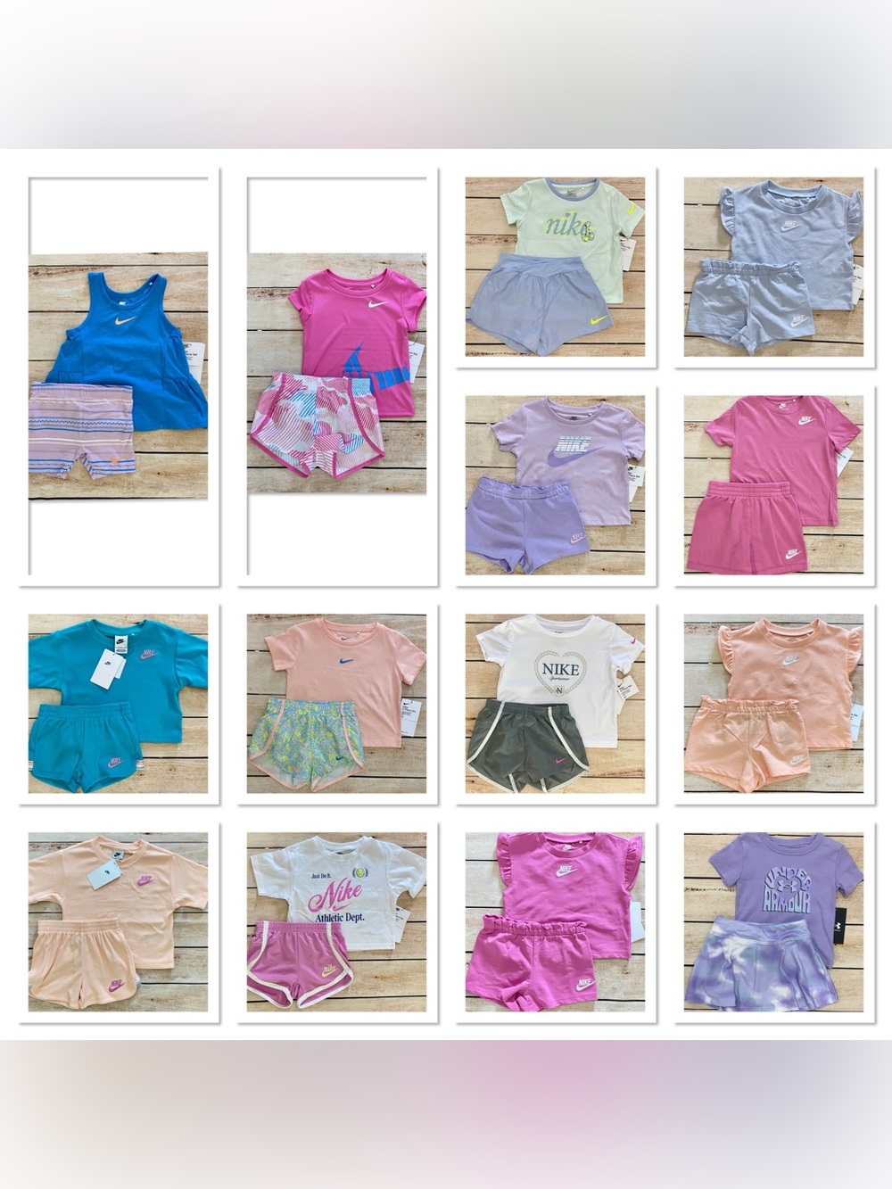 PICK 4 - Nike Girls' Assorted Active Sets - Blue, Pink, Purple, Peach Size 2T